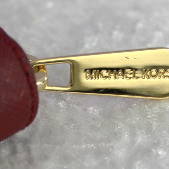 Michael Kors Jet Set Travel Tote & Wallet Set – Dark Red Saffiano Leather - Picture 16 of 17